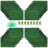 Artificial Boxwood Panel UV 24pcs Boxwood Hedge Wall Panels Artificial Grass Backdrop Wall 24" X 16" 4 cm Green Grass Wall, Fake Hedge for Decor Priva