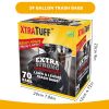 Boxed Disposable Garbage Bag 70 Pieces Puncture Tear Resistant Trash Bags, 39 Gallon Capacity, Multipurpose Cleaning Supplies For Industrial, Garden,