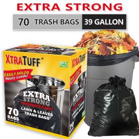 Boxed Disposable Garbage Bag 70 Pieces Puncture Tear Resistant Trash Bags, 39 Gallon Capacity, Multipurpose Cleaning Supplies For Industrial, Garden,