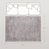 Machine Washable Area Rug 4x6, Non-Slip Traditional Flower Print Floor Carpet for Living Room, Bedroom, Grey and Brown