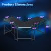 51 Inch Reversible L Shaped Desk, Gaming Desk, Home Office Desk, Carbon Fiber Black