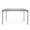 Outdoor Pergola, 12' x 8' Outdoor Pergola for Patio, Large 8x12 Galvanized Steel Lean to Wall-Mounted Pergolas for outdoor barbecues and family gather