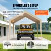 Carport Replacement Canopy Cover 10 x 20 ft, Garage Top Tent Shelter Tarp Heavy-Duty Waterproof & UV Protected, Easy Installation with Ball Bungees,Be