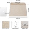 Rectangular Lampshade, Large Beige Lamp Shade, (7 x 12.5) '' x (9 x 15) '' x 9.8 ''