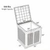 39-Gallon Deck Box with Lockable Lid for Patio Furniture Cushions Secure Outdoor Storage Package Delivery Box