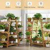 Multi-Tier Plant Stand for Indoor Outdoor Plants, Freestanding Metal Flower Pot Shelf, Modern Plant Rack for Balcony, Living Room, Patio and Garden De