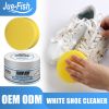 White Shoe Cleaning Cream, Portable Shoe Surface Care Paste with Sponge, Daily Sneaker Stain Maintenance Supplies