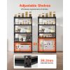 Storage Shelves, 2000 lbs, 5 Tier Garage Storage Shelving, 16" D x 32" W x 62.8" H Adjustable Metal Shelves for Garage Shelves Utility Rack Shelf, Ide