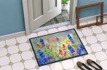 Texas Bluebonnets in Watercolor Doormat Front Door Mat Indoor Outdoor Rugs for Entryway, Non Slip Washable Low Pile, 24H X 36W
