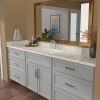 Lordear 21 Inch White Rectangular Undermount Bathroom Sink Ceramic Lavatory Vanity Sink Basin with Overflow