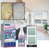 JUE-FISH Foaming Bathroom Care Spray Kit with 2pcs Cleaning Cloths, Lighten Water Marks & Limescale on Shower Head Faucet Tile, Easy Rinse No Residue