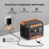 300W Portable Power Station, 230.88Wh /62400mAh Solar Generator, Regulated DC Output Backup Battery with AC Outlet, LED Light Power Station for CPAP C