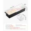 Chilled Condiment Server, 4 Compartment Ice Cooled Condiment Serving Container, Chilled Garnish Tray Bar Caddy with Lid, for Bartending & Serving Taco