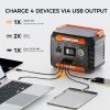300W Portable Power Station, 230.88Wh /62400mAh Solar Generator, Regulated DC Output Backup Battery with AC Outlet, LED Light Power Station for CPAP C
