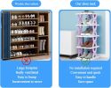 6 Tier Kids Shoe Rack, Collapsible Shoe Rack for Kids' Rooms, Foldable Vertical Shoe Organizer for Front Door Entrance, Compact Shoe Storage Shelf for
