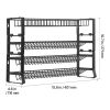 Detachable Spice Rack Organizer for Cabinet, 4 Tie Stackable Seasoning Organizer, Spice Jars Kitchen Storage for Countertop Kitchen Pantry Cupboard, 1