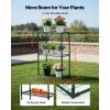 Walk-in Green House, 78 x 39.4 x 78.7 in, Greenhouse with Shelves, High Strength PE Cover with Zipper Door and Steel Frame, Assembly in Minutes, Suita