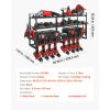 Power Tool Organizer Wall Mount, 4-Layer Storage Rack with 8 Drill Holders, Tools Holder and Storage Rack with Screwdriver Holder, Garage Tool Organiz