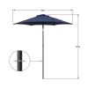 7.5' Navy Push-up and Tilt Market Patio Umbrella