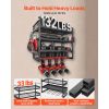 Power Tool Organizer Wall Mount, 4-Layer Storage Rack with 4 Drill Holders, Tools Holder and Storage Rack with Screwdriver Holder, Garage Tool Organiz