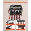 Power Tool Organizer Wall Mount, 4-Layer Storage Rack with 4 Drill Holders, Tools Holder and Storage Rack with Screwdriver Holder, Garage Tool Organiz
