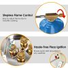 Foldable Portable Outdoor Gas Camping Stove 13000W Stepless Flame Control, Stainless Steel High Carbon Steel Copper Structure Supports 44lbs Multi Fue