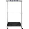 Garden Tool Organizer, 10 Slots with Hooks, Yard Tool Tower Rack with Wheels for Garage Organization and Storage, Hold Long-Handled Tool/Rake/Broom, M