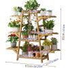 Multi-Tier Plant Stand for Indoor Outdoor Plants, Freestanding Metal Flower Pot Shelf, Modern Plant Rack for Balcony, Living Room, Patio and Garden De