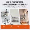 8.6" x 30" Stainless Steel Shelf, Wall Mounted Floating Shelving with Backsplash, 44 lbs Load Capacity Commercial Shelves, Heavy Duty Storage Rack for
