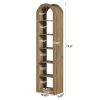 Arched bookshelf, open bookshelf, display rack, sturdy and natural