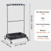 Garden Tool Organizer, 10 Slots with Hooks, Yard Tool Tower Rack with Wheels for Garage Organization and Storage, Hold Long-Handled Tool/Rake/Broom, M