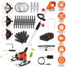Lightweight Cordless Brush Cutter 800W Motor 15000 No-Load RPM, Multi-Angle Rotatable Trimming Head Dual Start Safety Lock Detachable Splash Baffle fo