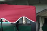 10x10 Ft Outdoor Patio Gazebo Replacement Canopy,Double Tiered Gazebo Tent Roof Top Cover Only wavy border(Frame Not Include)-Red