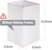 White Linen Texture Lamp Shade 14.25 x 8.5 x 8.5 inch for Shelf Floor Lamp