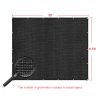 6ft*8.5ft Heavyweight black sunshade net with snap-on design for sun protection, windproofing, and patio/balcony shading.