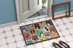 Lots of Tricolor Cavalier Spaniel Doormat Front Door Mat Indoor Outdoor Rugs for Entryway, Non Slip Washable Low Pile, 24H X 36W