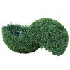 Artificial Topiaries Boxwood Trees, 16' Tall (2 Pieces), Ball-Shape Faux Topiaries Plant, All-year Green Feaux Plant Decorative Balls for Backyard, Ba