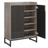 Modern Shoe Cabinet with Doors, 5-Tier Modern Shoe Rack Organizer
