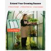 Walk-in Green House, 78 x 39.4 x 78.7 in, Greenhouse with Shelves, High Strength PE Cover with Zipper Door and Steel Frame, Assembly in Minutes, Suita