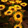 Solar Sunflower Garden Lights 6 Pack, IP44 Waterproof LED Outdoor Flower Stake Lights for Patio Lawn Yard Pathway, Decorative Solar Landscape Lighting