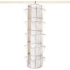 5-Tier/40-Pocket Canvas Carousel Organizer - Closet Storage-Hanging Storage