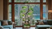 Plant Stand with Grow Lights, 8 Tiered Indoor Plant Shelf, 61" Tall Plant Stand for Indoor Plants Multiple, Metal Plant Flower Holder Stand, S-Shaped