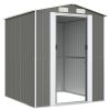 Garden Shed Light Gray 75.6"x75.2"x87.8" Galvanized Steel