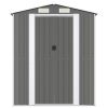 Garden Shed Light Gray 75.6"x75.2"x87.8" Galvanized Steel