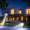 32 LED 800LM Solar Landscape Spotlights, 150Â° Wide Beam Solar Garden Lights with 3 Brightness Modes, IP65 Waterproof Auto On/Off Solar Path Lights fo