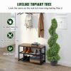 2 pcs. Artificial Boxwood Tower Topiary Spiral Artificial Plant 91cm high Decorative Plant Green Plastic PE Iron Topiary Plants incl. 10 pcs. Replacem