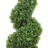 2 pcs. Artificial Boxwood Tower Topiary Spiral Artificial Plant 122cm high Decorative Plant Green Plastic PE Iron Topiary Plants incl. 10 pcs. Replace