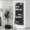 Over the Door Shoe Organizer Rack - 8-Tier Hanging Shoe Storage with 24 Large Deep Pockets, Space-Saving Heavy-Duty Door Shoe Rack for Closets, Bedroo