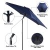 7.5' Navy Push-up and Tilt Market Patio Umbrella