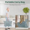 Full Body Massage Pad with Separable Shiatsu Neck & Foot Massagers, Adjustable Inflatable Waist Pillow 3 Heat Levels Custom Vibration Settings Foldabl